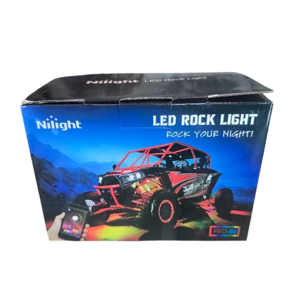 Nilight RGB LED Underglow Light Kit 4 Pods Bluetooth ATV UTV RZR SUV Truck Boat‎